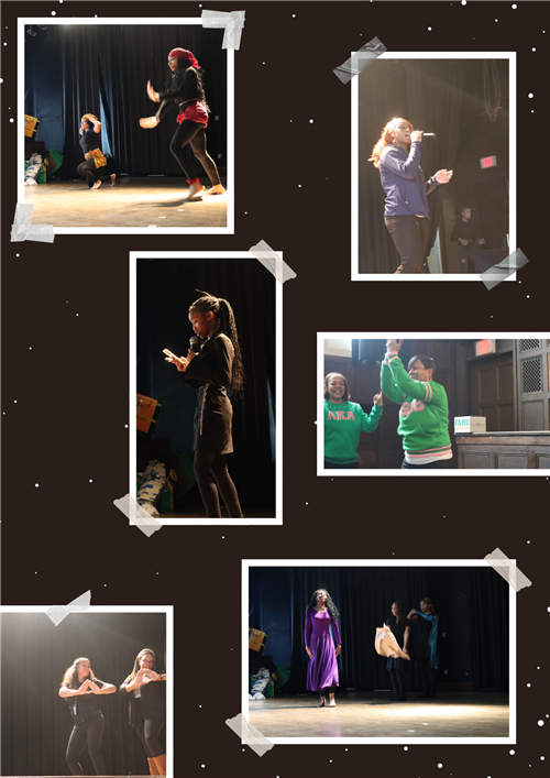 Students performing in the Black History Program